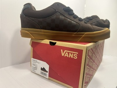 VANS Chukka Push Men Brown/Black Check Low Top Lace-Up Sneaker Rubber Outsole