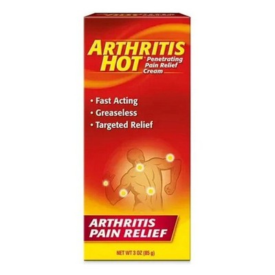 Arthritis Hot Pain Relief Cream 3 OZ (Pack Of 3 Tubes)