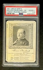 1901 Uncle Sam’s Cabinet Playing Cards Grover Cleveland PSA 2.5 GD+ Low Pop