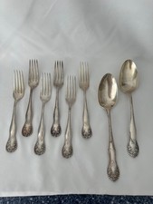 Sterling Silver Daniel Low & Co vintage forks and serving spoons no reserve