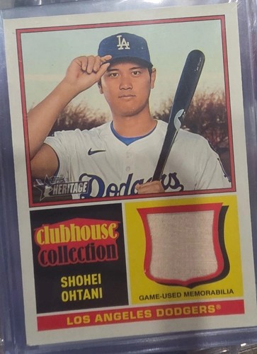 Shohei Ohtani #CCR-SO 2025 Topps Heritage High Number Clubhouse Collection Relic card