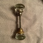 Vintage Glass/Brass Door Knobs