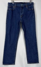 GAP Cheeky Straight High Rise Jeans Women s 14R Blue Button Fly 33.5x28