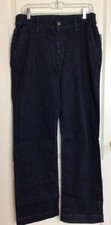 Denim And Co. Blue Dark Wash Stretch Pull On Trouser Denim Pants W Pockets 12