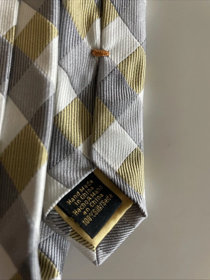 Donald J Trump Checked Silk Tie Signature Collection - Image 3 of 4