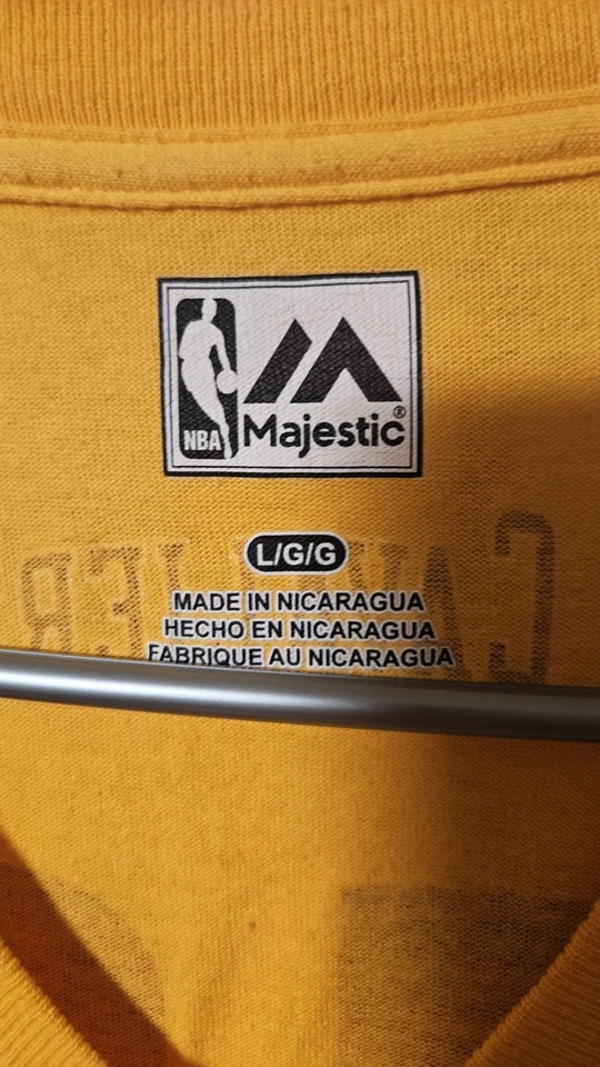 Camiseta Cleveland Cavaliers Hombre Talla Grande Amarilla Tristan Thompson Majestic Foto 3 de 3