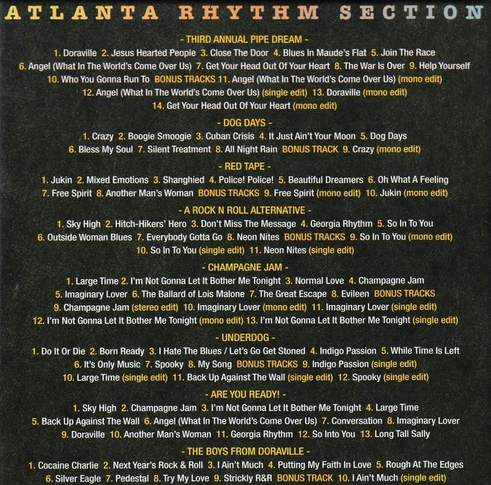 (CD2001) The Polydor Years Atlanta Rhythm Section New Sealed 8CD Boxset OOP Foto 2 de 2