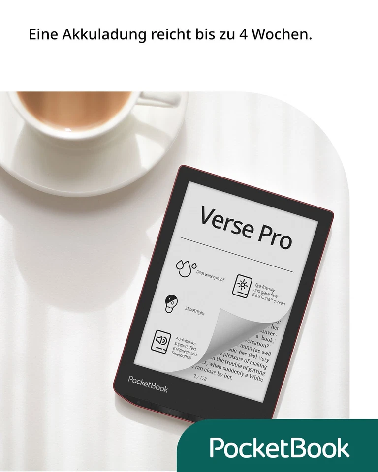 PocketBook Verse Pro Blau 16 GB eBook-Reader 6" DACH-Version eINK Touch USB-C - Bild 2 von 4