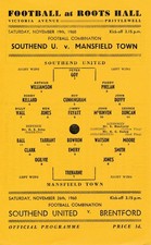 Southend United Reserves v Mansfield Town (Combination) 1960/1961