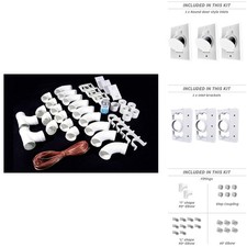 Ovo Kit-3inlet Central Vacuum Installation Fittings 3 Low-voltage Inlets White