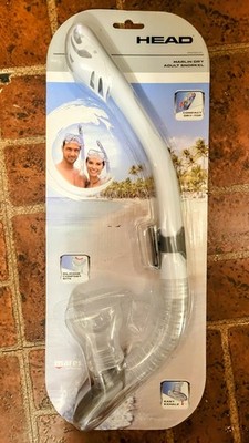 Head, by Mares - Marlin Adult Dry Snorkel - White - NIB