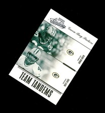 2004 Absolute Mem TEAM TANDEMS SP DUAL AHMAN GREEN BRETT FAVRE /1000 Packers! 
