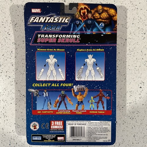 Transforming Super Skrull Fantastic Four Action Figure New Toybiz Clear Variant - Picture 4 of 12