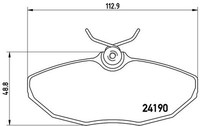 Brembo P 36 015 Bremsbelagsatz, Scheibenbremse For Jaguar