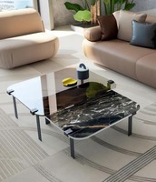 Couchtische Tisch Luxus Glas Tische Konsolen Design Italienische MöBel Set 2X