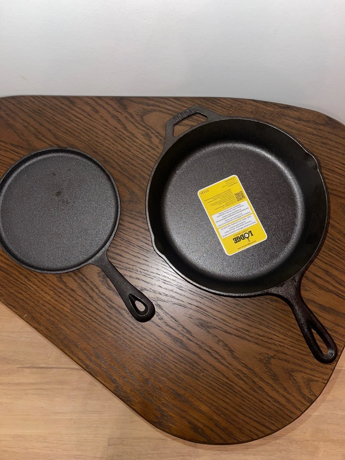 Lodge Cast Iron Skillet Bundle Large & Small Pre-Seasoned Cookware Set