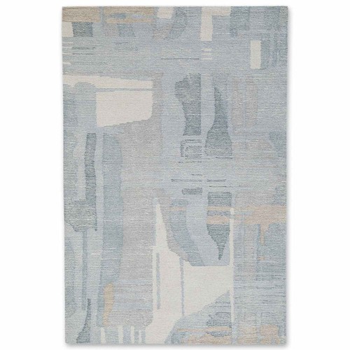 Tapis Moderne Touffeté à La Main En Laine NZ - Motif Abstrait Multicolore - 8x10 Pieds - Neuf étiqueté