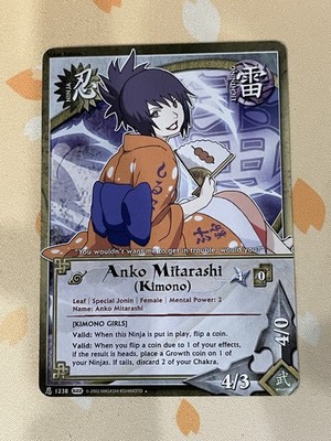 Naruto CCG, Anko Mitarashi (Kimono), 1238, 1st Edition, LP