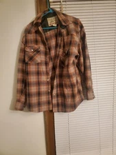 Vintage Jesse James Workwear West Coast Choppers Pearl Snap Flannel Shirt Men L