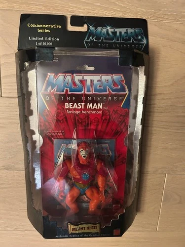 Beast Man 2000 MOTU Commemorative Series 1/10,000 Vintage He-Man Masters MOSC