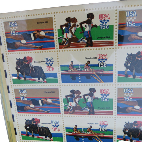 US #1791-1994 1980 15c SUMMER OLYMPIC GAMES Full 50 Stamp Sheet NH