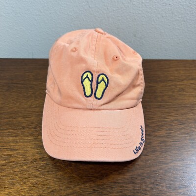 LIFE IS GOOD  WOMENS CHILL CAP ''FLIP FLOPS'' One Size Peach Yellow Blue
