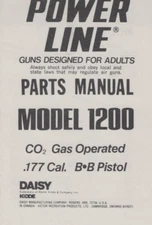 Original DAISY  Power Line Parts Model 1200 Manual BB Pistol (4A)