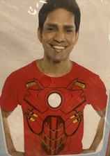 Marvel Avengers Assemble Iron Man Costume Adult T-shirt One Size Fits Most New