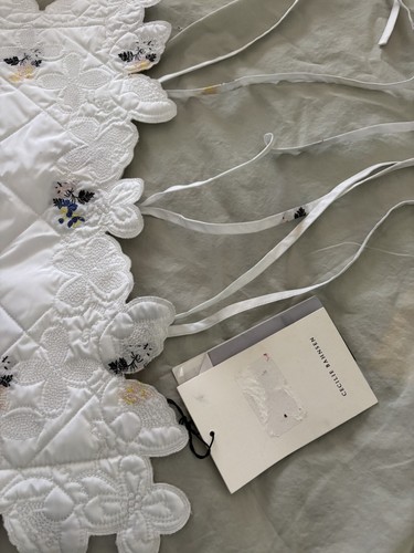 Cecilia Bahnsen Kosta Quilted Pillow Sham Hawthorn White Multi Floral $560 - Picture 3 of 5