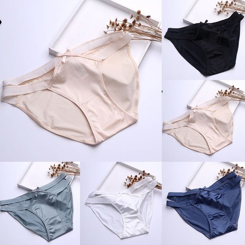 Comfortable Women's Seamless Low Rise Satin Panties Underwear Knickers