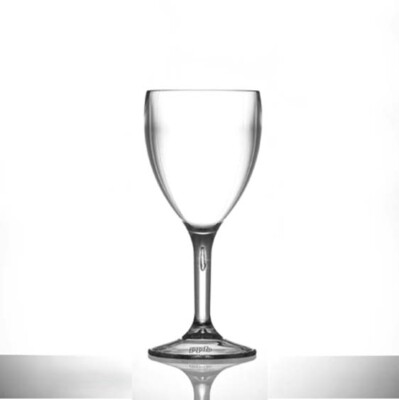 Elite Premium Klar Polycarbonat Kunststoff Wiederverwendbar 9 Unzen Wein Klar - Menge wählen