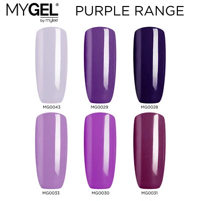 Mylee MYGEL Purple Range UV LED Soak-Off Gel Nail Polish Colour Manicure 10ml