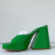Simon Miller Slice Heeled Leather Sandal  in ...