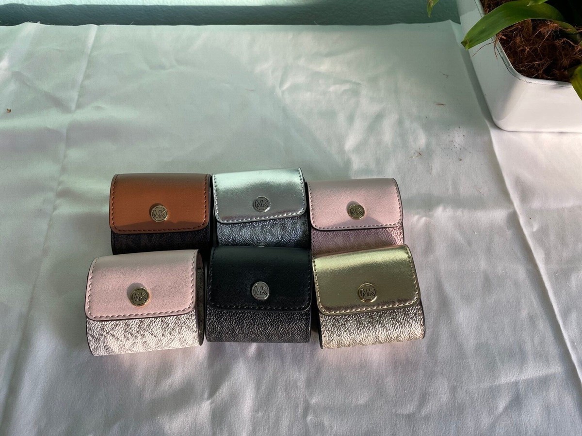 Michael Kors Fashion Travel Case For Airpods / Keychain w/Charm