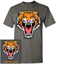 Angry Tiger Head T-Shirt, Men Women Kids Tank Long Personalize Custom Tee bengal