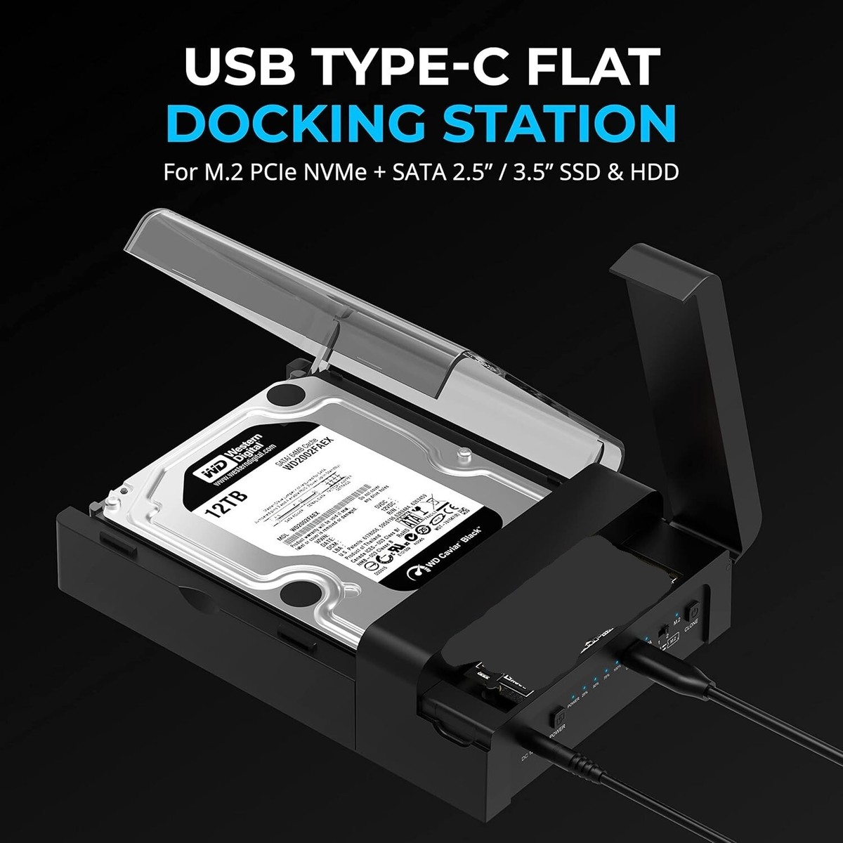 Hard Drive Docking Station, NVMe SSD Dual Enclosure Sabrent