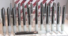 LOT OF 25 TERZETTI B-52 CHROME LARGE METAL BALLPOINT PEN- COMFORT GEL STYLE GRIP