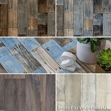 Vintage Wood Style Vinyl Flooring Rustic Plank 2.8mm Kitchen Bathroom Cheap