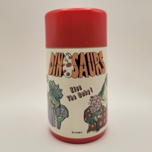 Vintage 1994 Dinosaurs TV Show Lunch Box Red Aladdin Made In USA Father Baby - Picture 8 of 10