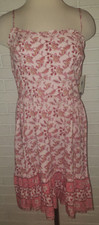Women's Bebop Pink Blush Floral Sleeveless Ltwt. Sundress Sizes L, XL