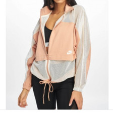 without tags Nike Net Mesh Cotton Zip Jacket in Rose/Ivory-Size S NA231