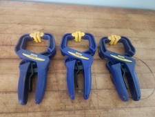 3 Quick-Grip Resin Ratcheting Irwin Handi Clamps Model# 59200 Color: Blue