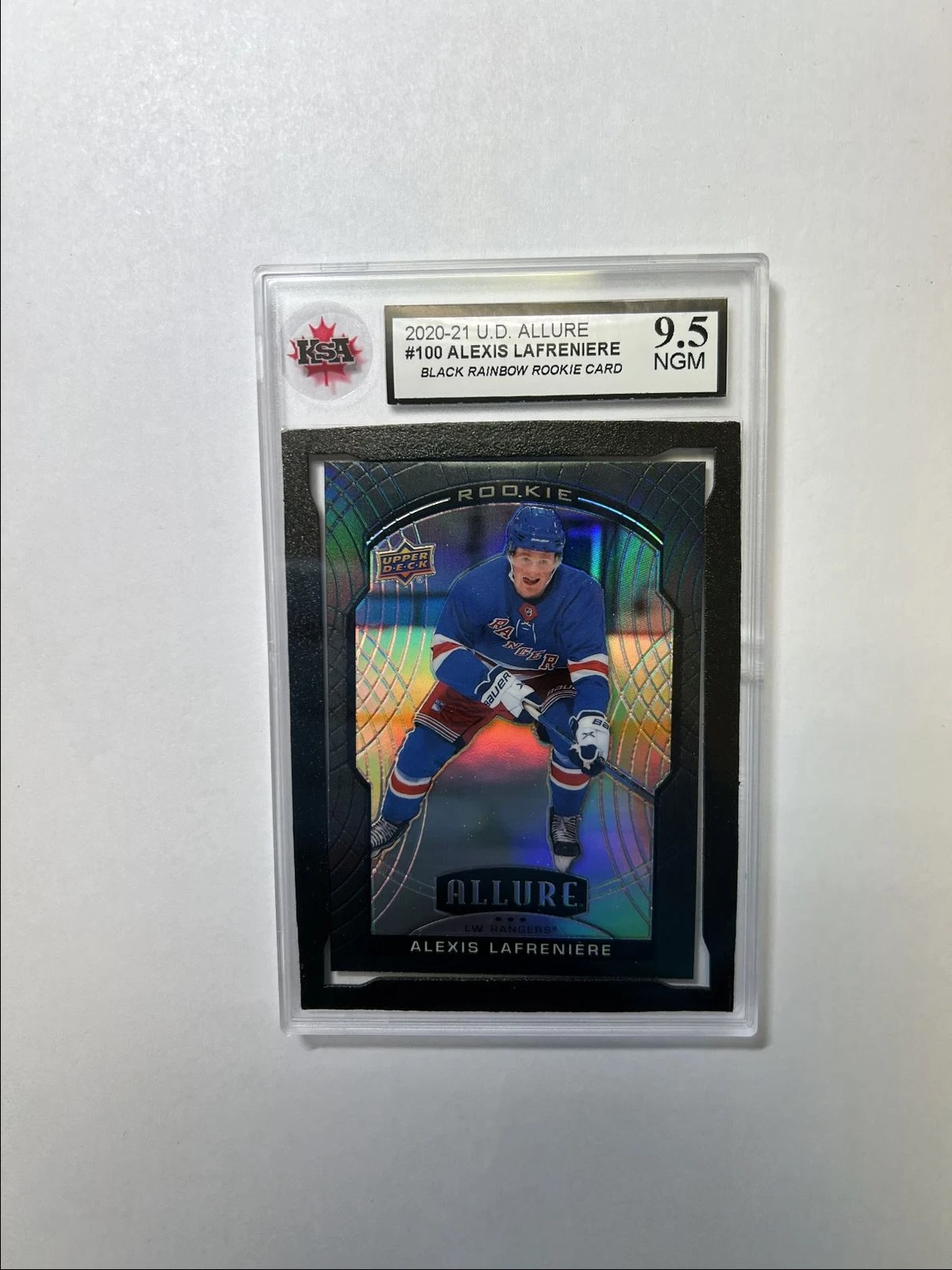 2020-21 Upper Deck Allure Black Rainbow Alexis Lafreniere Rookie (PP) #100 KSA