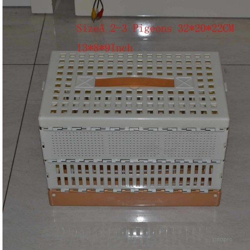 Plastic Pigeon Training Transport Basket folding Collapsing cages 32cm