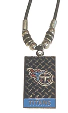 Tennessee Titans Gridiron Diamond Plate Cord Necklace