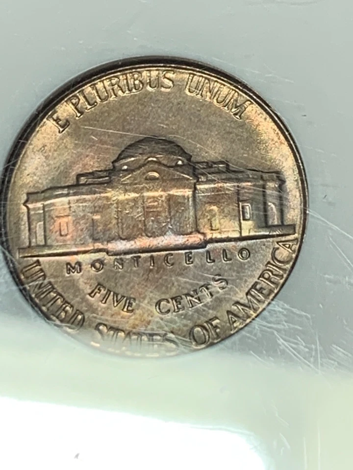 Rainbow Toned MS65 1950 5C Jefferson Nickel, NGC Certified- beautiful coin! - Image 4 of 4