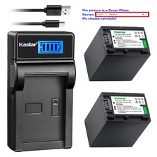 Kastar Battery LCD Charger for Sony NP-FH100 Sony HDR-XR200 HDR-XR500 HDR-XR520