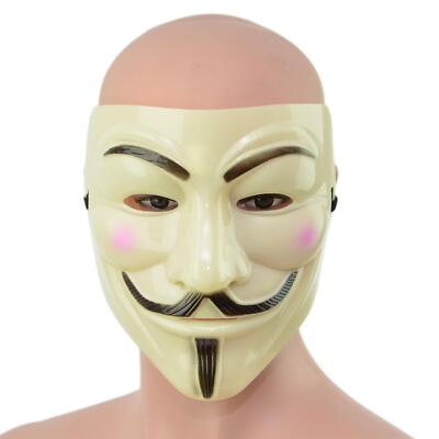 Halloween Gesichtsmaske Anonymous Hacker V wie Vendetta Guy Fawkes Kostüm Party