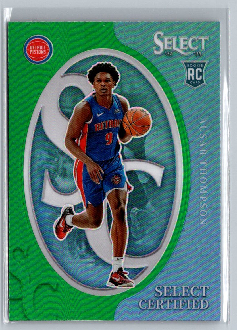 2023-24 Panini Select #11 Ausar Thompson Select Certified Green Prizms