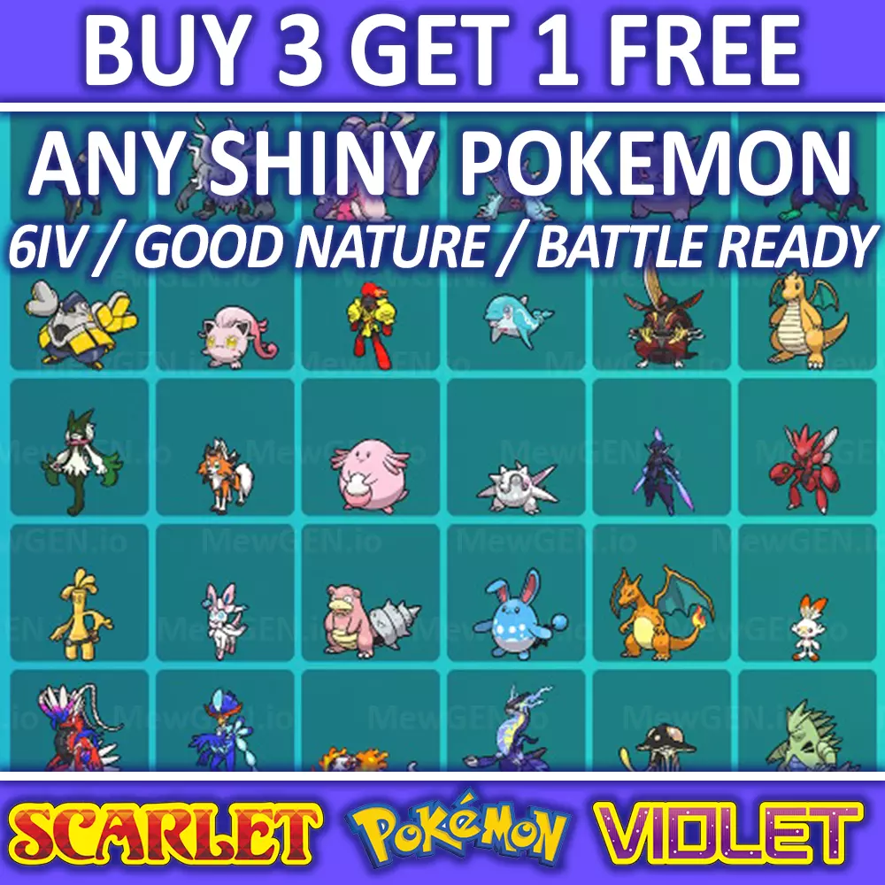 Pokemon Scarlet & Violet Shiny Pokemon 6IV Battle Ready!!